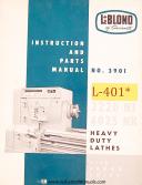 Leblond-Leblond 9280 Missile Lathe Operations Electrical and Parts Manual Yr. 1961-No. 9280-06